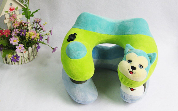 卡通動物充氣U型枕