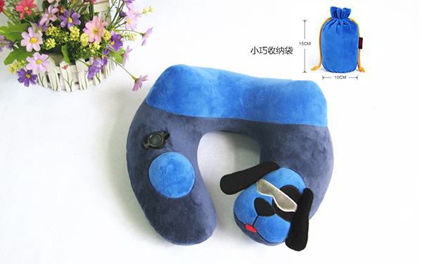 卡通動物充氣U型枕